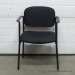 Black Cloth Guest Side Chair w Arms